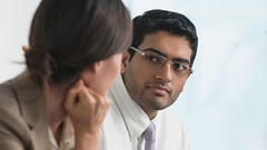 Two people in business clothing