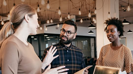 Two people in business clothing